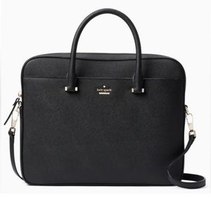 Like New! Kate Spade Black Leather Laptop Bag